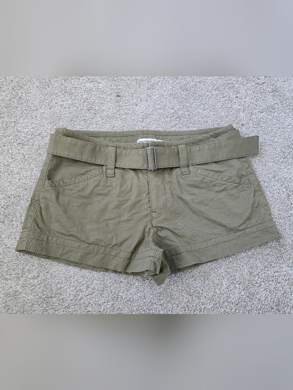 Abercrombie & Fitch Olive Belted Women's Shorts Sz 28 Worn 1x